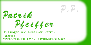 patrik pfeiffer business card